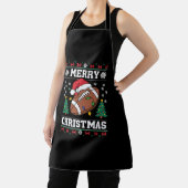 Ugly Xmas Sweater Style Santa American Football Schürze (InSitu)