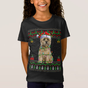 Ugly Xmas Sweater Style Santa Cairn Terrier Dog Ch T-Shirt