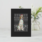 Ugly Xmas Sweater Style Santa English Pointer Dog Einladung (Stehend Vorderseite)