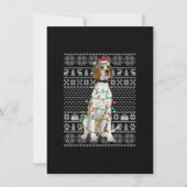 Ugly Xmas Sweater Style Santa English Pointer Dog Einladung (Vorderseite)