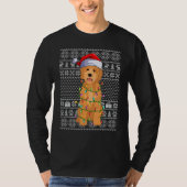 Ugly Xmas Sweater Style Santa Goldendoodle Dog Chr T-Shirt (Vorderseite)