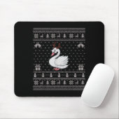 Ugly Xmas Sweater Style Swans Reindeer Christmas  Mousepad (Mit Mouse)