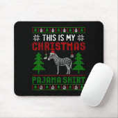 Ugly Xmas Sweater Zebra This Is My Christmas Pajam Mousepad (Mit Mouse)