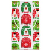 Ugly Xmas Sweaters Polar Bear Snowman Rudolf Red Kleine Geschenktüte (Rückseite)