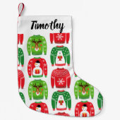 Ugly Xmas Sweaters Polar Bear Snowman Rudolf Red Kleiner Weihnachtsstrumpf (Vorderseite)