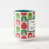 Ugly Xmas Sweaters Polar Bear Snowman Rudolf Red Tasse (Zentrum)