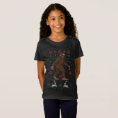 Ugly Xmas Tree Cryptid Sasquatch Bigfoot Weihnacht T-Shirt (Vorne ganz)