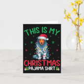 Ugly Xmas Tree Lights Santa Barted Collie Dog Chr Karte (Gelbe Blume)