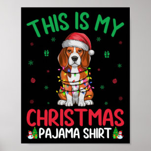 Ugly Xmas Tree Lights Santa Beagle Weihnachten P Poster