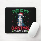 Ugly Xmas Tree Lights Santa Border Collie Dog Chri Mousepad (Mit Mouse)