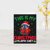 Ugly Xmas Tree Lights Santa Ladybug Christmas Paja Karte (Gelbe Blume)