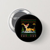 Ugly Xmas Tree Lights Weihnachtsmannmütze Fennec F Button (Vorne & Hinten)