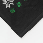 Ugly Xmas Tree Lights Weihnachtsmannmütze Pinguin Fleecedecke (Ecke)