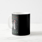 Ugly Xmas Tree Lights Weihnachtsmannmütze Pinguin Kaffeetasse (Vorderseite Links)