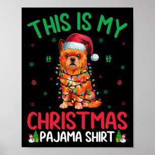 Ugly Xmas Tree Santa Brussels Griffon Dog Christma Poster