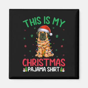 Ugly Xmas Tree Santa English Mastiff Weihnachten Magnet
