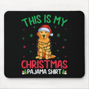 Ugly Xmas Tree Santa Golden Retriever Dog Christma Mousepad