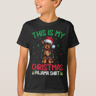 Ugly Xmas Tree Santa Miniature Pinscher Hund Chris T-Shirt