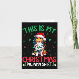Ugly Xmas Tree Santa Shetland Sheepdog Hund Christ Karte