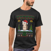 Ugly Xmas Tremolen Weihnachtsmannmütze Porcupine C T-Shirt (Vorderseite)