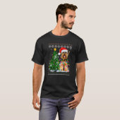 Ugly Yorkshire Terrier Dog Weihnachtsmannmütze Chr T-Shirt (Vorne ganz)