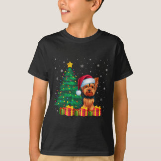 Ugly Yorkshire Terrier Weihnachtsmannmütze Christm T-Shirt