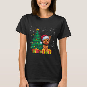Ugly Yorkshire Terrier Weihnachtsmannmütze Christm T-Shirt