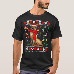 Uglyer Christmas German Shepherd Dog T-Shirt