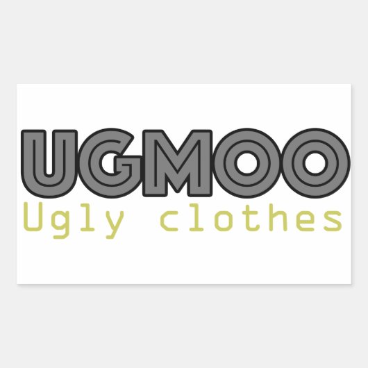 UGMOO Ugly Clothes Aufkleber (Vorderseite)