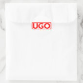 Ugo Briefmarke Runder Aufkleber (Tasche)