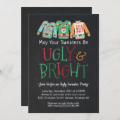 Ugor Bright Sweater Chalkboard Weihnachtsfeiertag Einladung (Vorne/Hinten)
