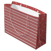 Ugor Christmas Chic Red Gift Bag Große Geschenktüte (Rückseite Schrägansicht)