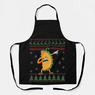 Ugor Christmas Sweater Funny Dabbing Taco Geschenk Schürze