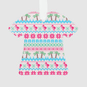Ugor Christmas Sweater Tropical Flamingo Ornament (Rückseite)