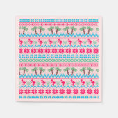 Ugor Christmas Sweater Tropical Flamingo Serviette (Vorderseite)