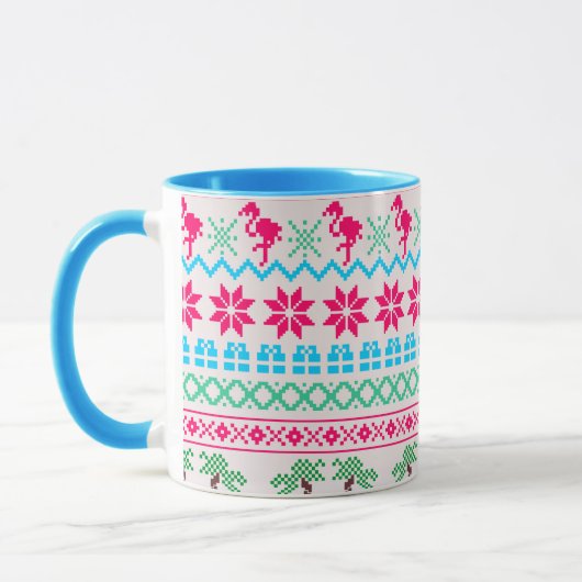 Ugor Christmas Sweater Tropical Flamingo Tasse (Links)