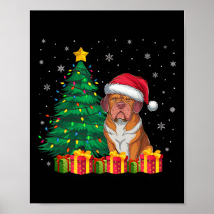 Ugue Dogue De Bordeaux Weihnachtsmannmütze Poster
