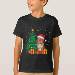 Ugue Dogue De Bordeaux Weihnachtsmannmütze T-Shirt