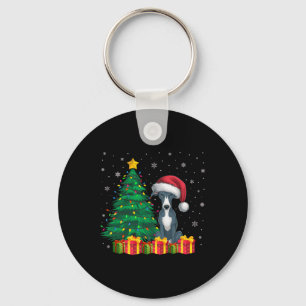 Ugulati Greyhound Weihnachtsmannmütze Weihnachtsbe Schlüsselanhänger