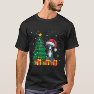 Ugulati Greyhound Weihnachtsmannmütze Weihnachtsbe T-Shirt