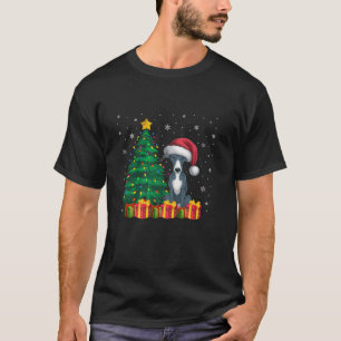 Ugulati Greyhound Weihnachtsmannmütze Weihnachtsbe T-Shirt