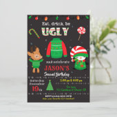 Ugulati Party Einladung Weihnachten Geburtstag (Stehend Vorderseite)