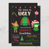 Ugulati Party Einladung Weihnachten Geburtstag (Vorne/Hinten)