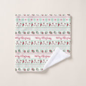 Uguler Weihnachts-Sweater-Pattern Urlaub Badhandtuch Set (Waschlappen)