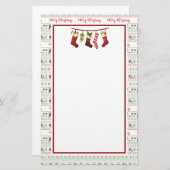 Uguler Weihnachts-Sweater-Pattern Urlaub Briefpapier (Vorne/Hinten)