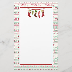 Uguler Weihnachts-Sweater-Pattern Urlaub Briefpapier