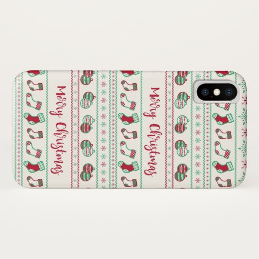 Uguler Weihnachts-Sweater-Pattern Urlaub Case-Mate iPhone Hülle (Rückseite (Horizontal))