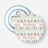 Uguler Weihnachts-Sweater-Pattern Urlaub Flaschenöffner (Vorderseite)