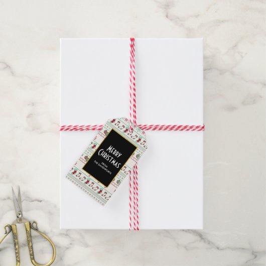 Uguler Weihnachts-Sweater-Pattern Urlaub Geschenkanhänger (Mit Garn)