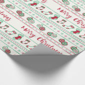 Uguler Weihnachts-Sweater-Pattern Urlaub Geschenkpapier (Ecke)